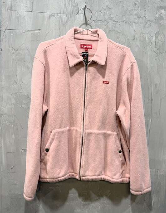 Supreme Polartec Small Box Zip Up Jacket Pink