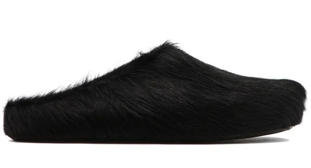 Long-hair Calfskin Fussbett Sabot