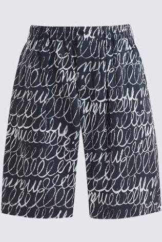 MARNI SCRIBBLE PIPELINE BLACK SHORTS
