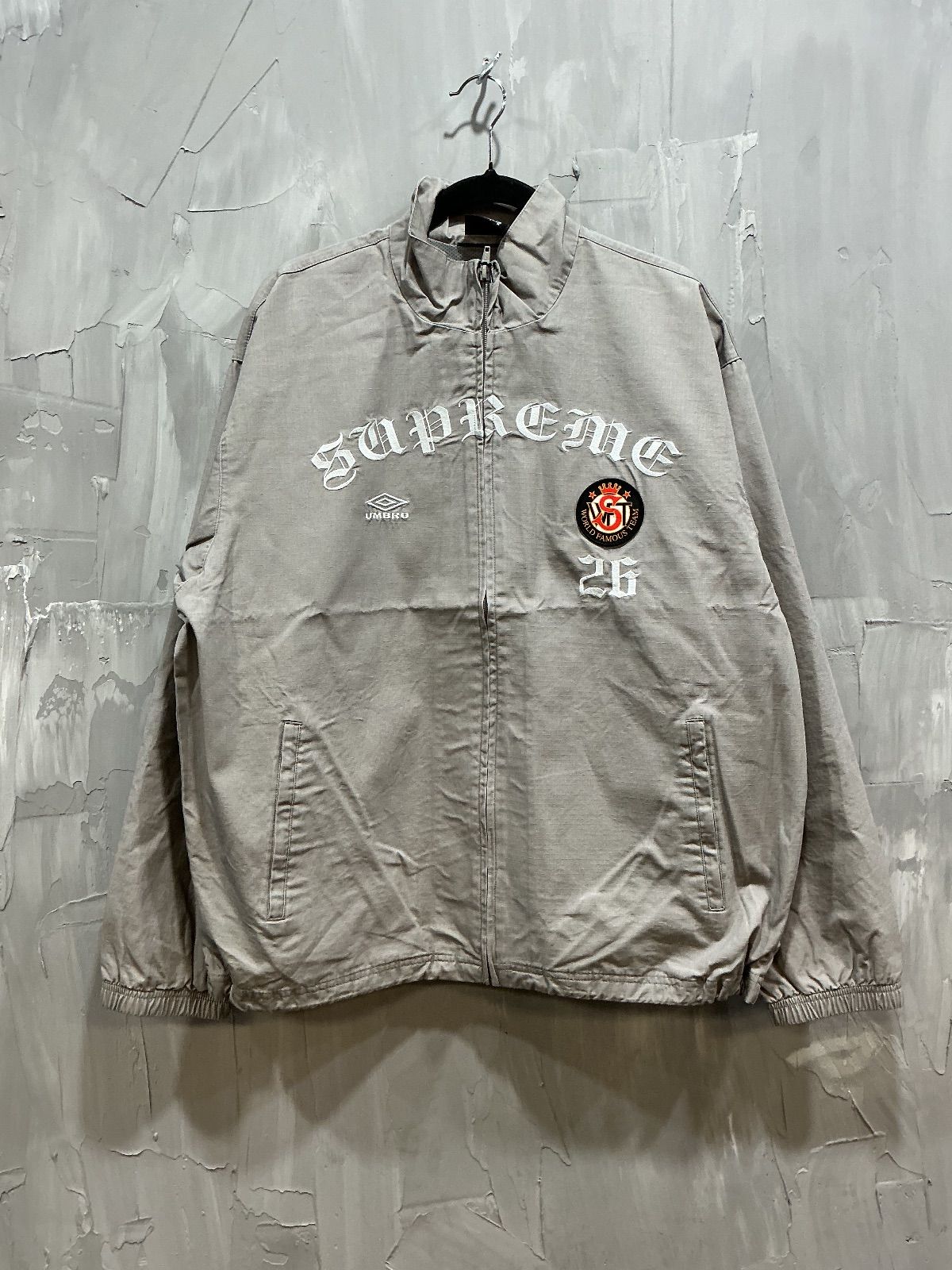 Supreme Umbro Cotton Ripstop Track Jacket Grey