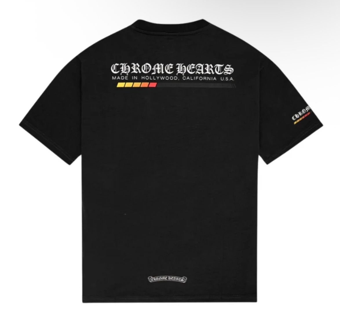 CHROME HEARTS MOTORSPORTS GRADIENT LOGO TEE BLACK