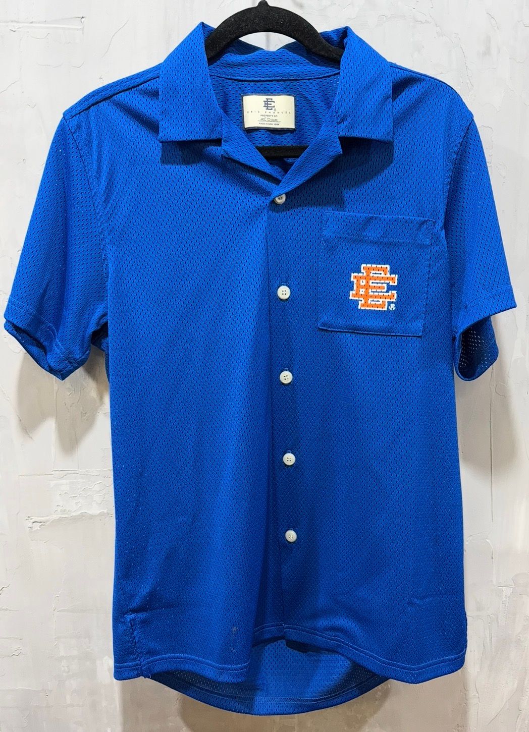 Eric Emanuel Jersey Button Up Blue