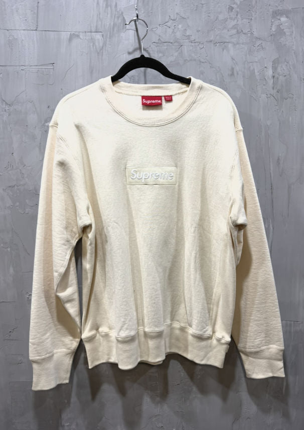 Supreme Tonal Box Logo Crewneck Cream