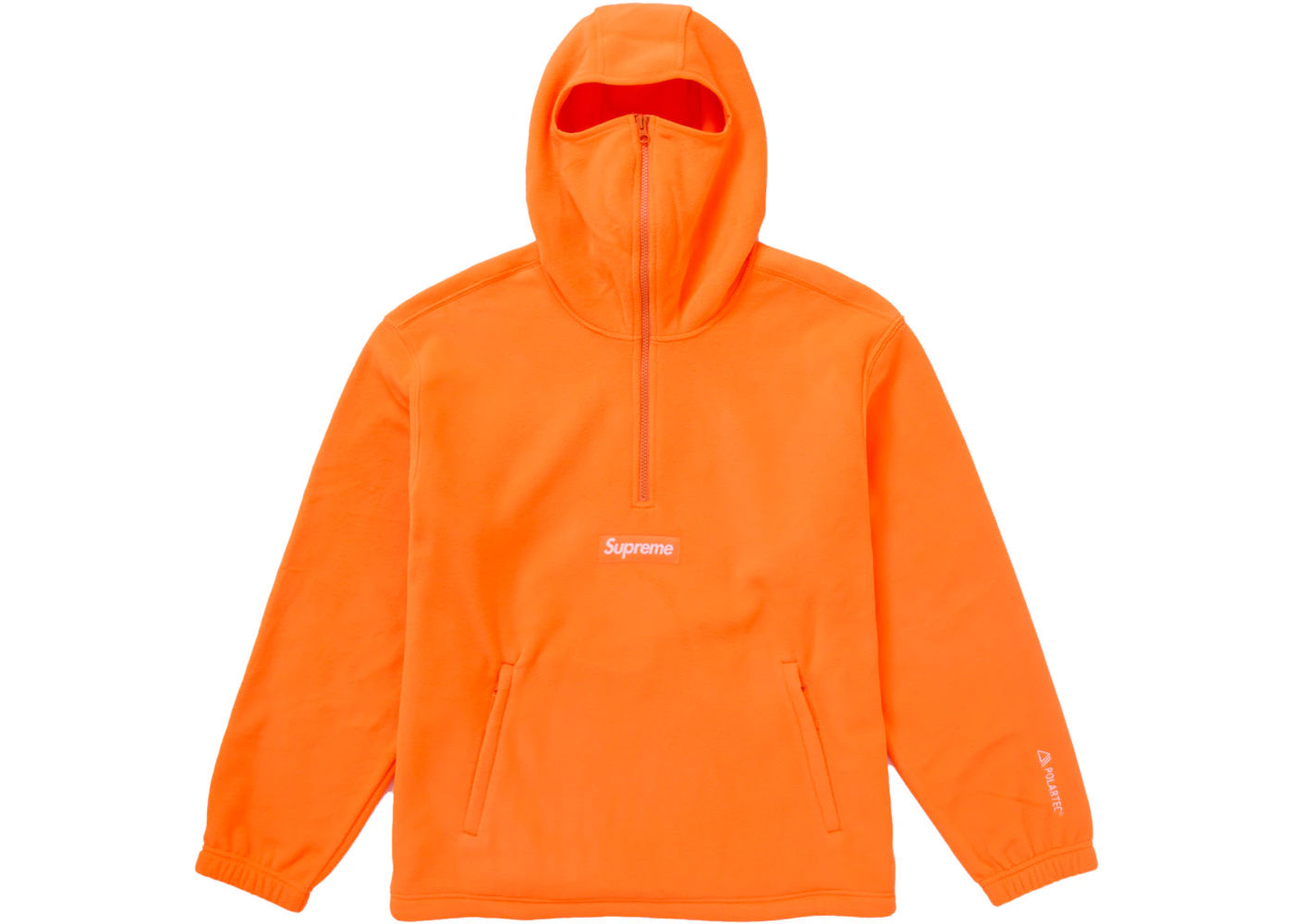 Supreme Polartec Facemask Half Zip Hooded Sweatshirt (FW24) Orange