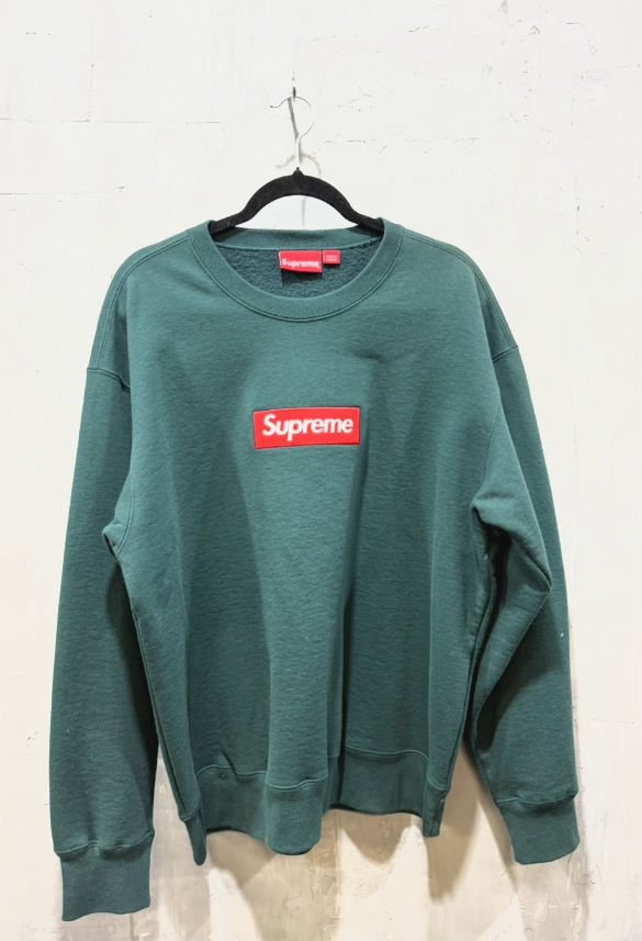 Supreme Box Logo Crewneck (Dark Pine)