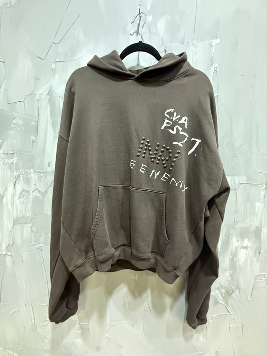 RIVINGTON ROI REBIS INRI HOODIE BROWN