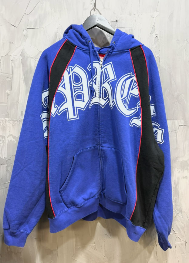 Supreme OE zip up hoodie royal