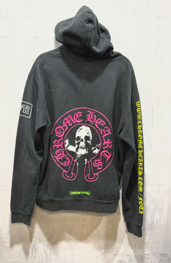 Chrome Hearts x Foti Harris Teeter Skeleton Horseshoe Zip-Up Hoodie - Like New