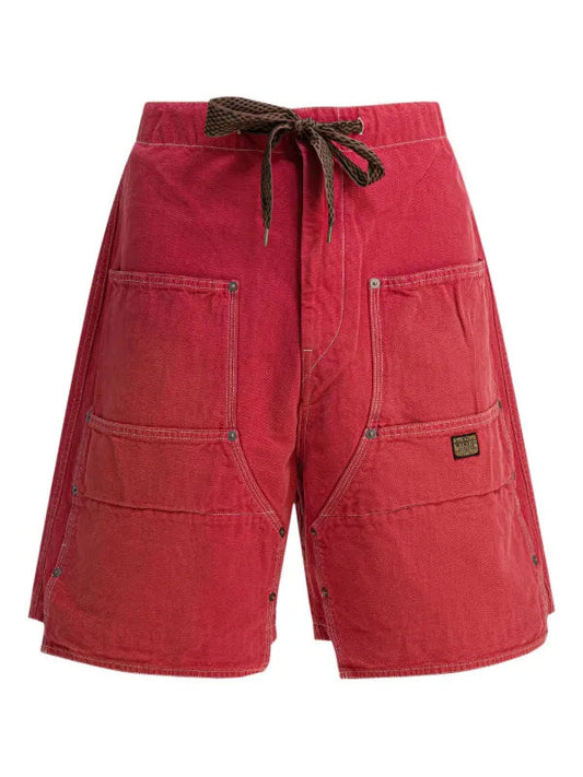 KAPITAL drawstring cotton shorts