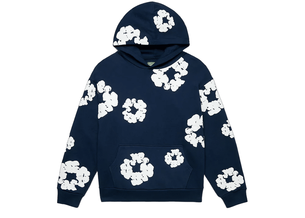 Denim Tears Cotton Wreath Hoodie Navy