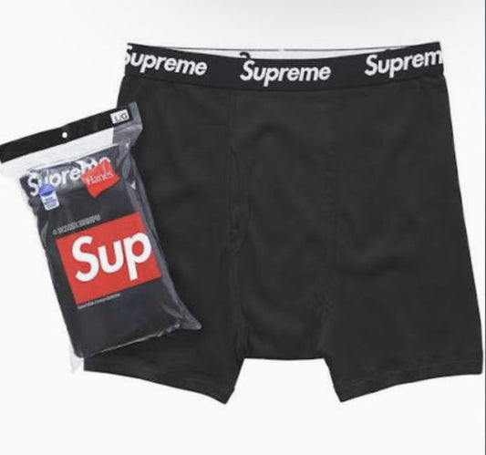 Supreme hanes boxers black