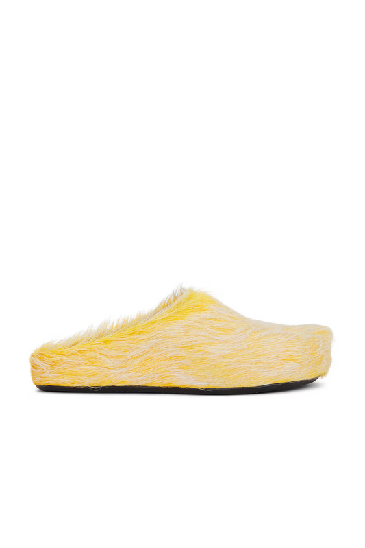 Long-hair Calfskin Fussbett Sabot