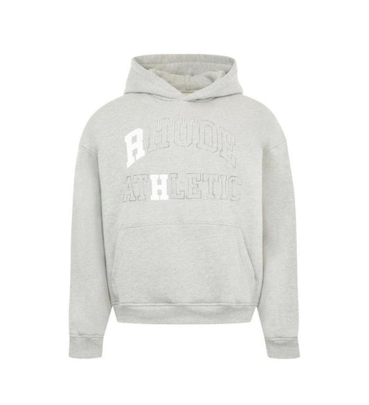 RHUDE ATHLETIC HOODIE HEATHER GREY