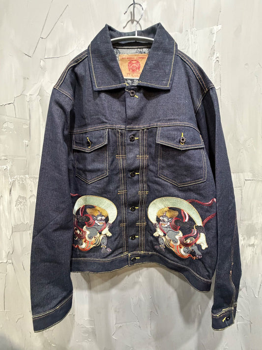 RMC Jeans Men's Navy and Blue Jacket - Like New