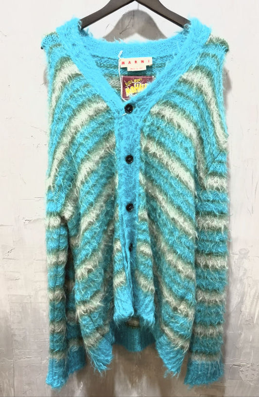 Iconic groovy striped mohair cardigan