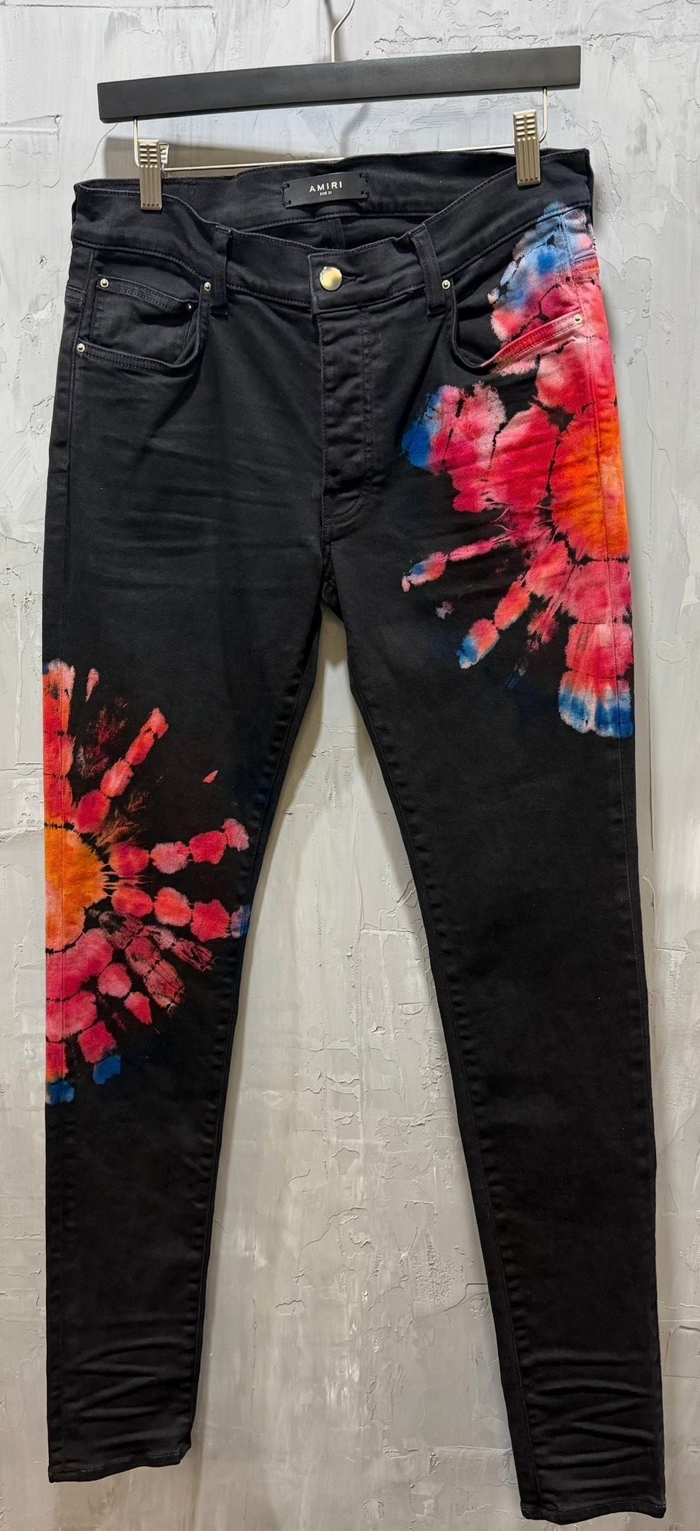 Tie Dye Black Jeans