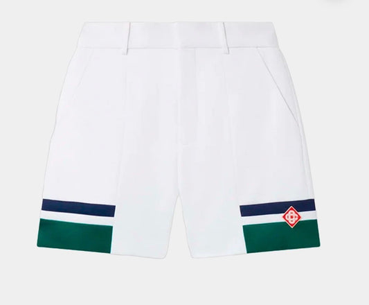 Casa Blanca Tailoring Shorts White Green Navy