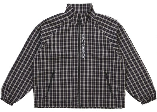 Supreme Plaid Track Jacket Black