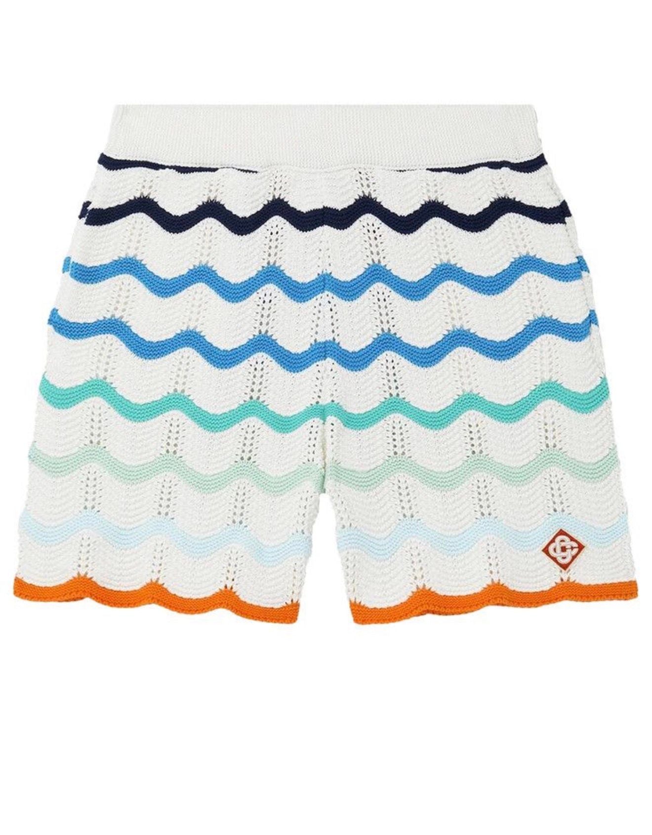 Casablanca Gradient wave texture shorts