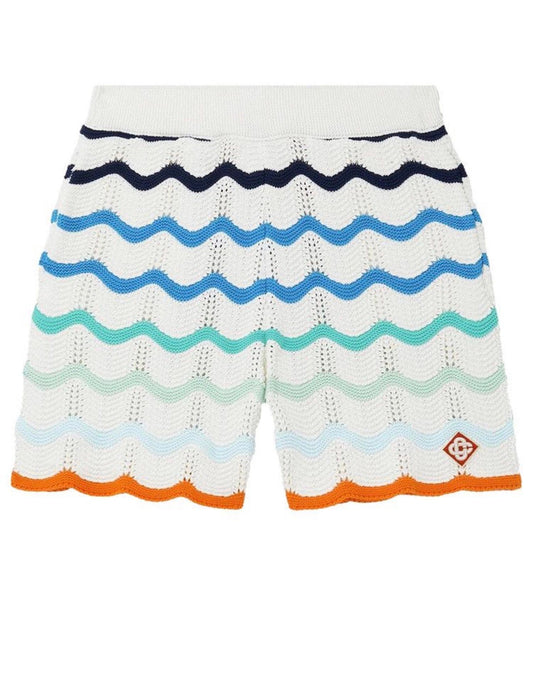 Casablanca Gradient wave texture shorts