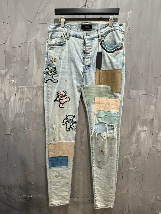 Amiri Grateful Dead Patch Jeans - Used/Worn