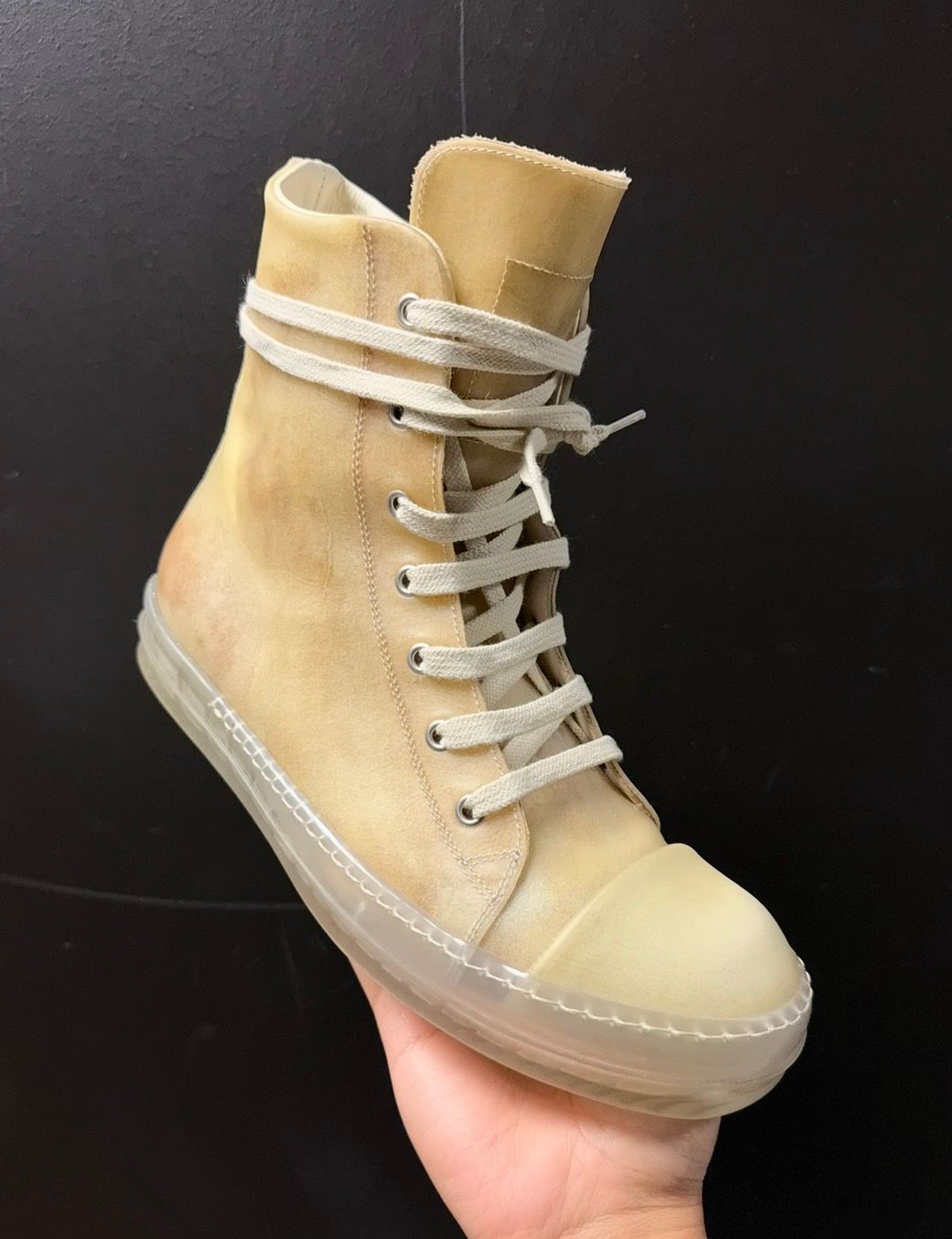 Rick Owens EDFU High Natural Transparent - Like New