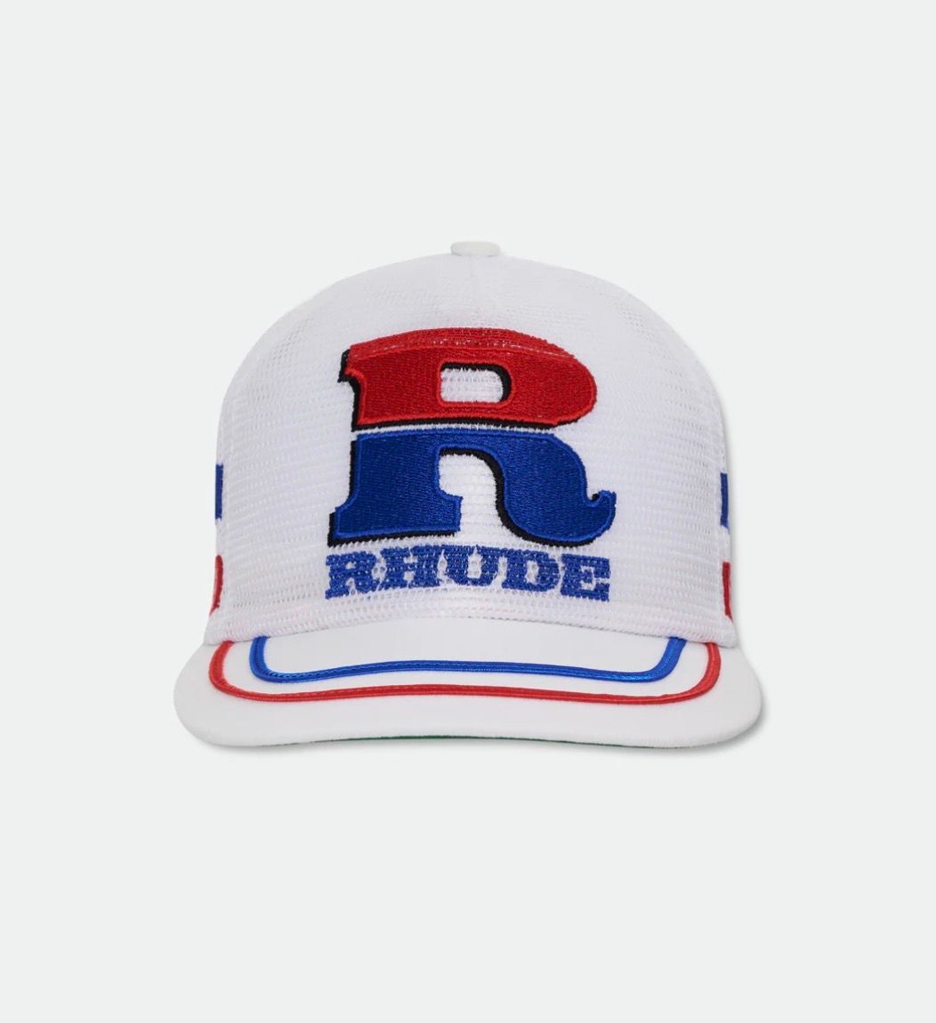 SPLIT PETROL LOGO MESH TRUCKER HAT