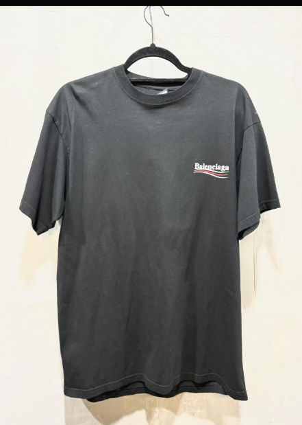 Balenciaga Political Campaign T-Shirt (Black) - Used/Worn
