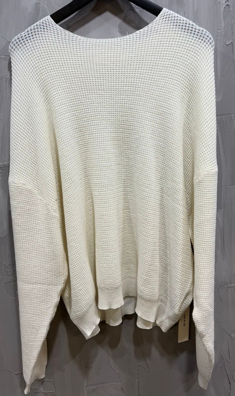 Fear of God Essentials Waffle Crew Neck Cream