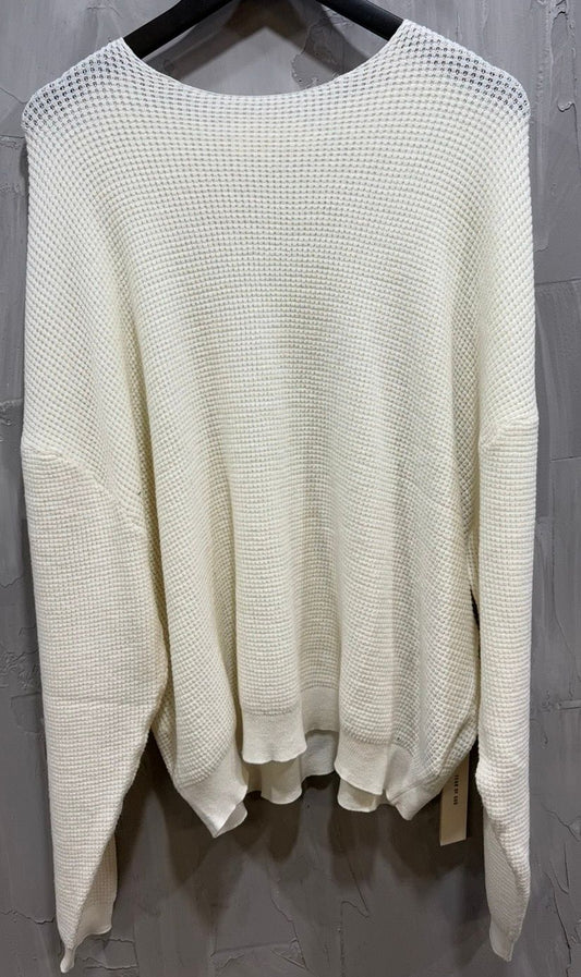 Fear of God Essentials Waffle Crew Neck Cream