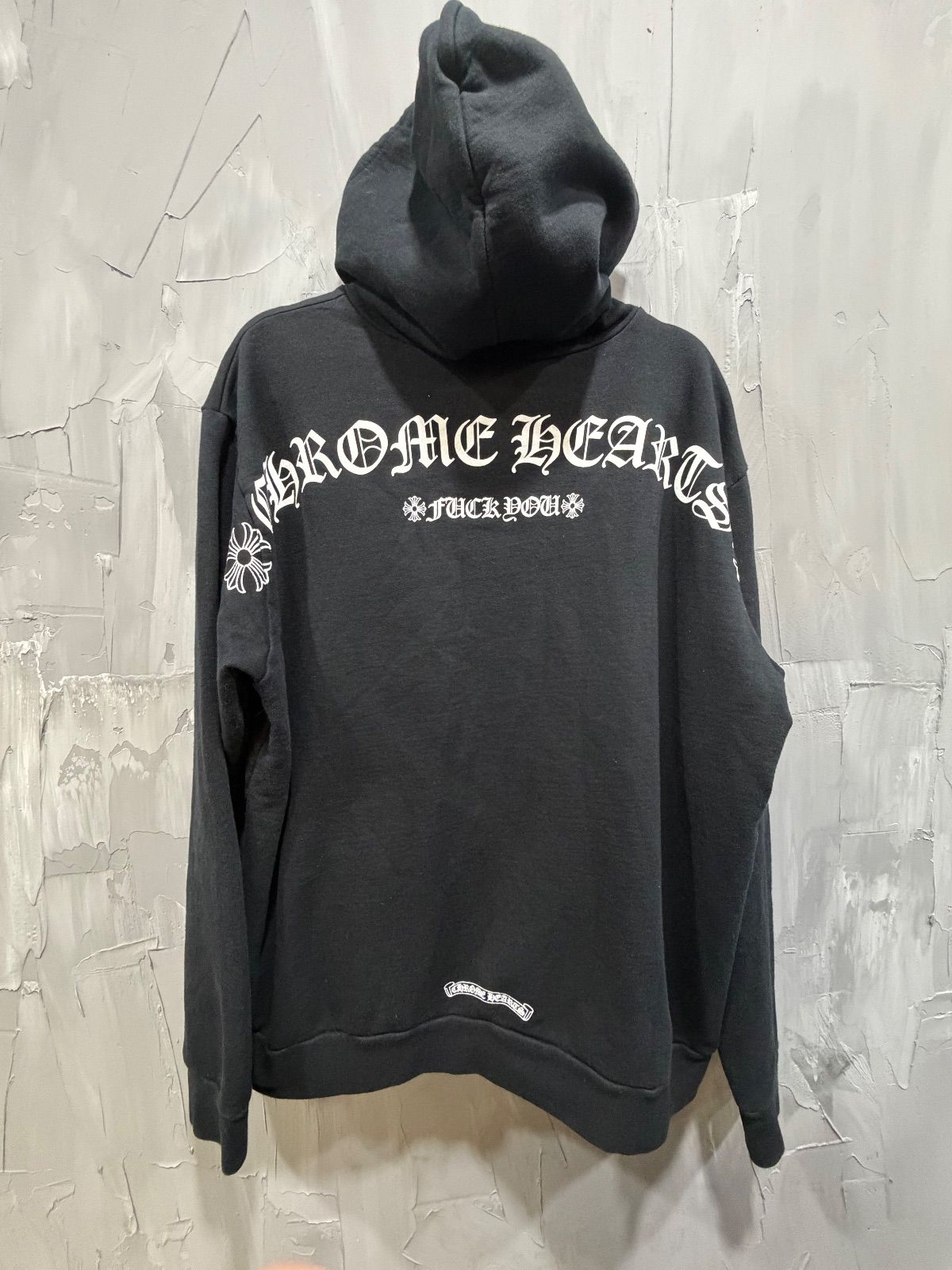 Chrome Hearts Black & White T-Bar Logo Hoodie - Used/Worn