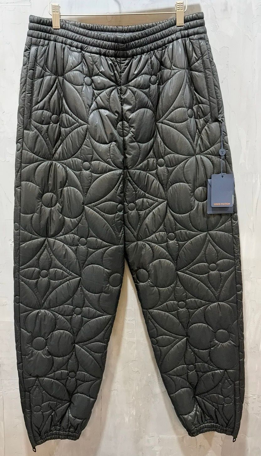 Louis Vuitton Black Flower Monogram Quilted Trackpants