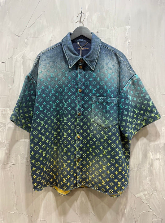 Louis Vuitton Gradient Monogram Denim Shirt - Like New