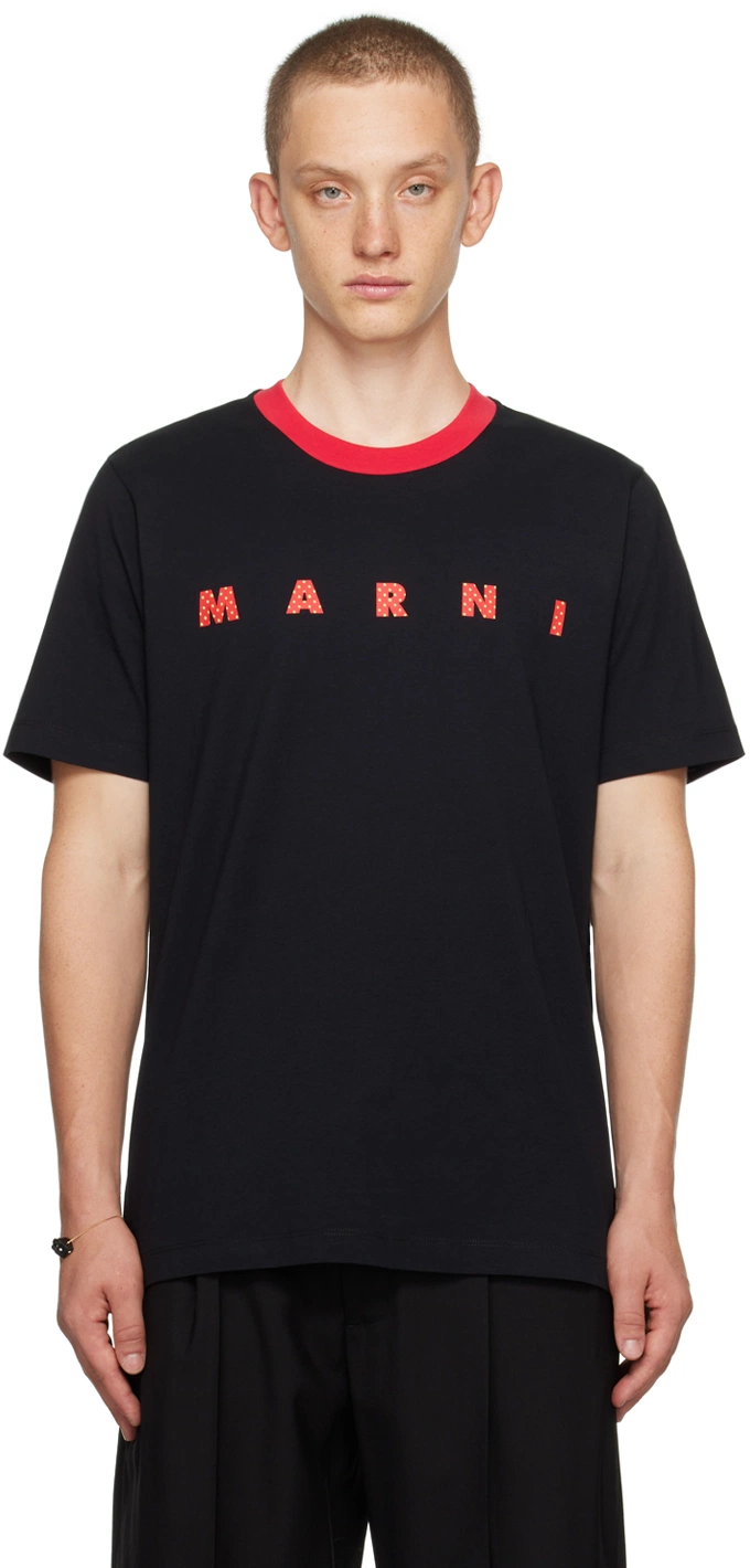 MARNI POLKA DOT BLACK T SHIRT