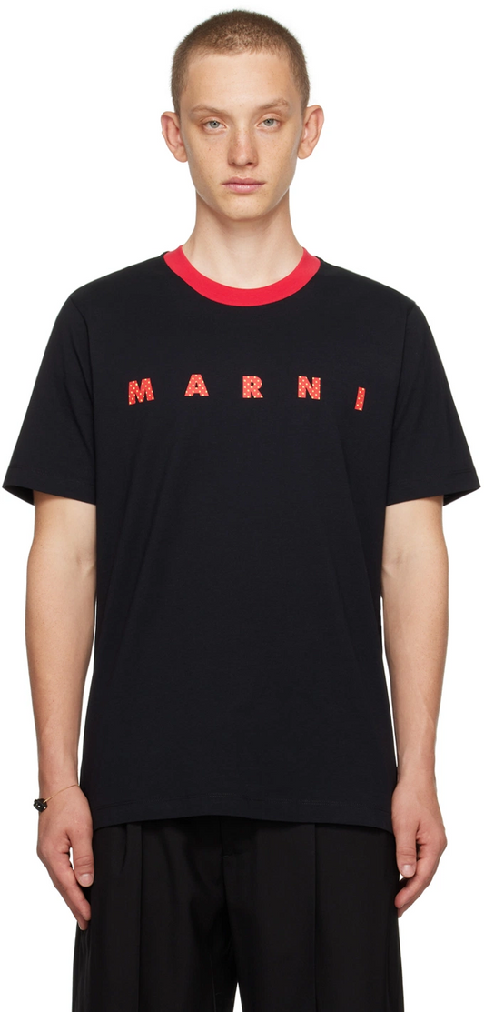 MARNI POLKA DOT BLACK T SHIRT