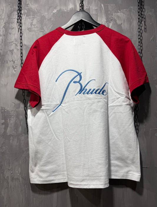 RHUDE Riviera Red Classique Raglan Tee