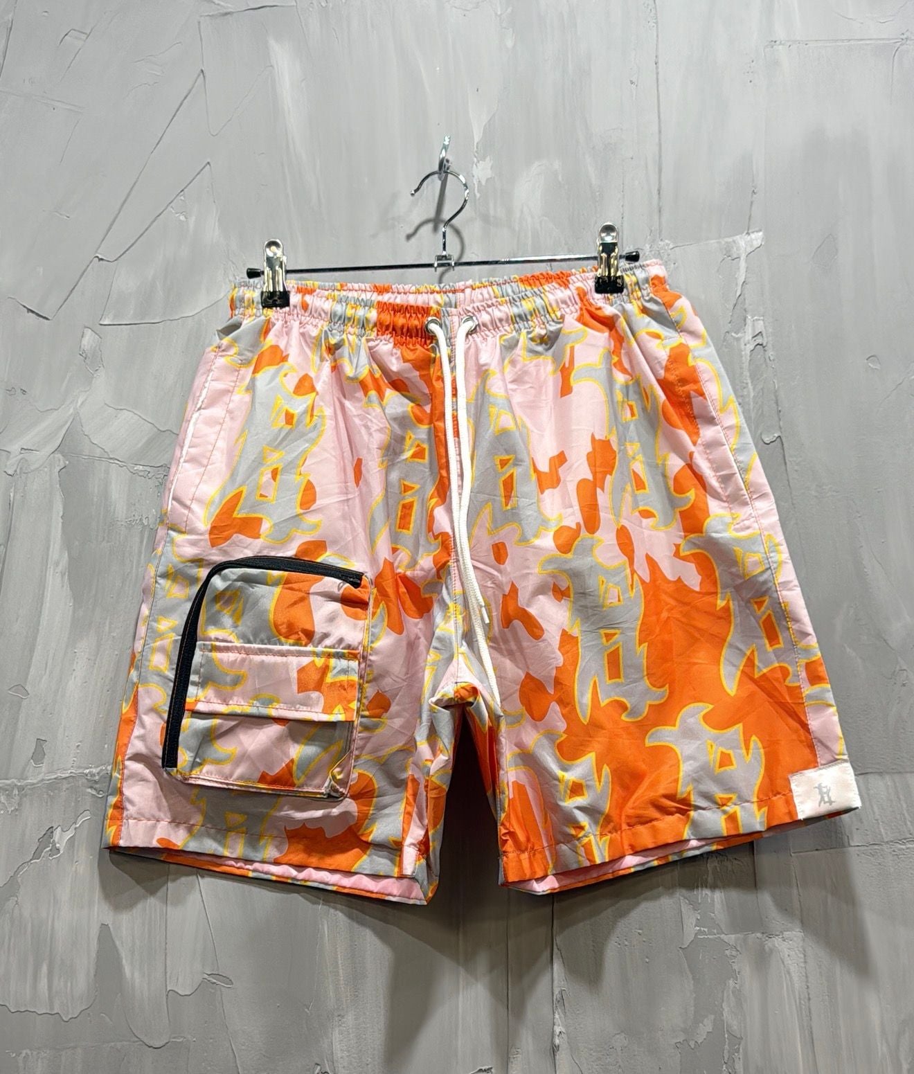 PUNGA NYLON FLAME CAMO SHORTS