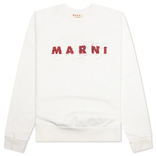 MARNI WRINKLED LOGO SWEATSHIRT