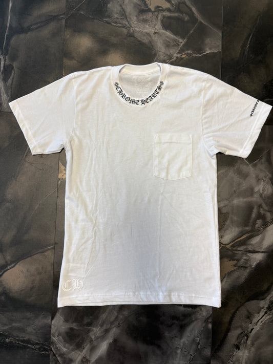CH White Neck Logo SS Pocket tee
