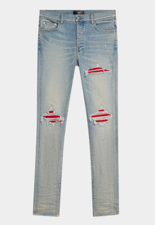 Amiri Jeans Light Wash Red Patch