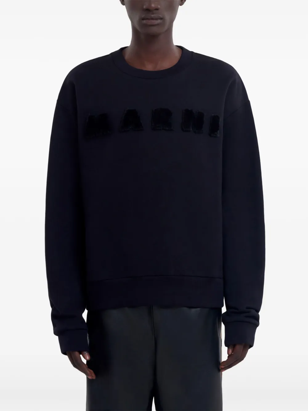 MARNI NERO BRUSHED SWEATSHIRT