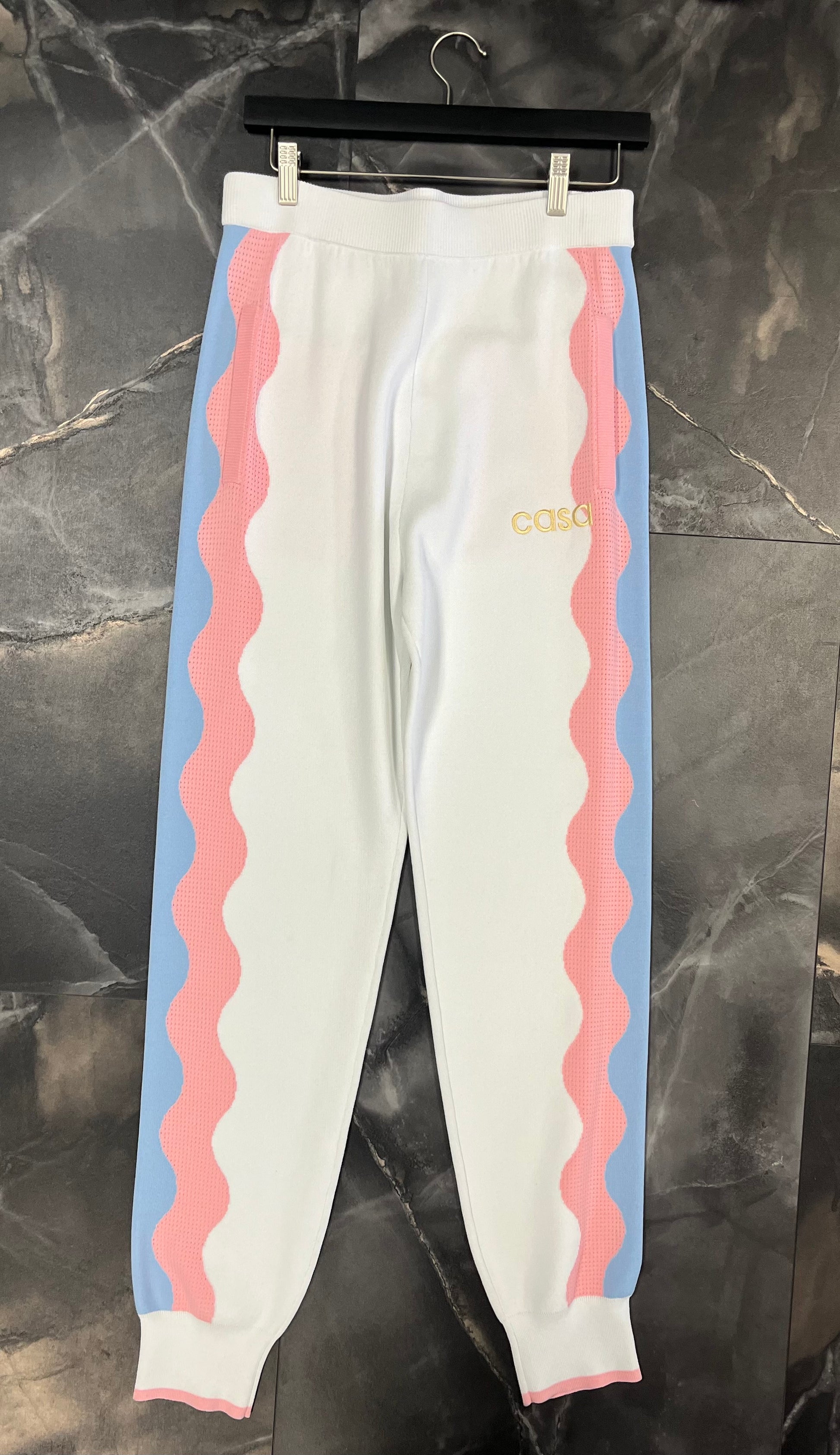 TRACK PANTS WHITE / LIGHT PINK