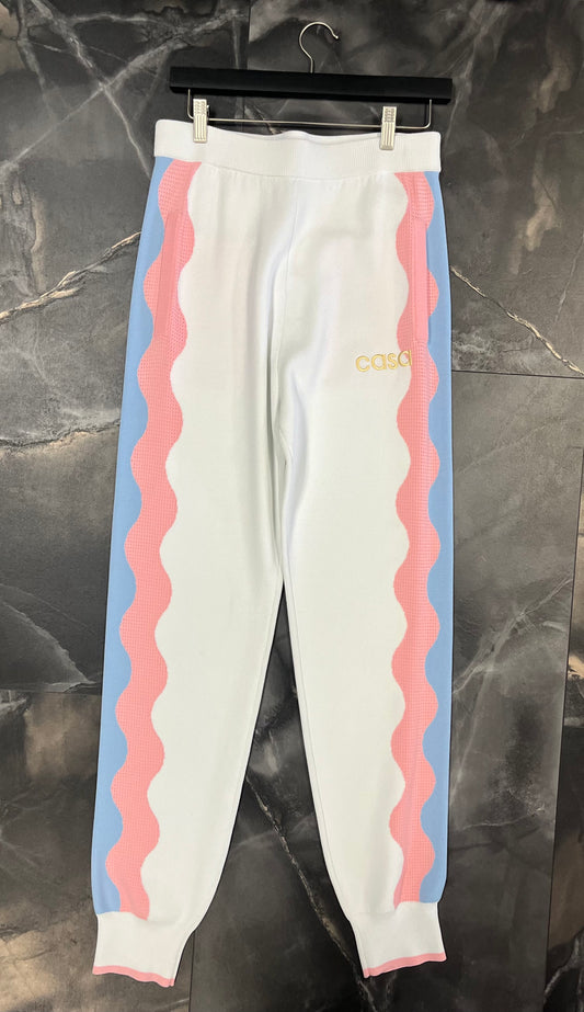 TRACK PANTS WHITE / LIGHT PINK
