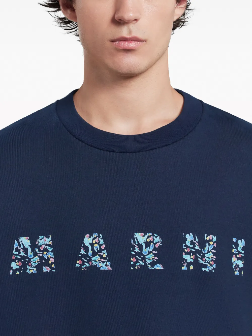 MARNI FLORAL LOGO LOOP BACK SWEATSHIRT