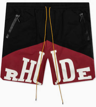 Rhude Black/Maroon Yacht Shorts