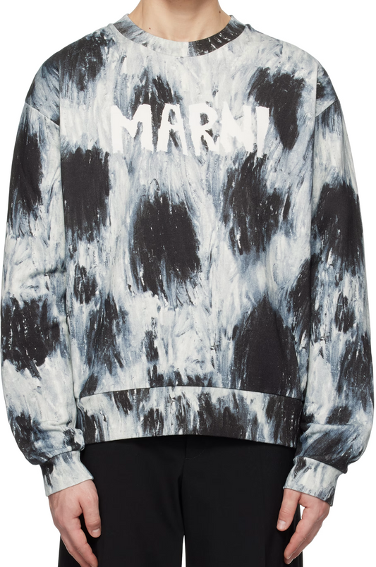 MARNI SCRIBBLE LOGO ORGANIC SWEATSHIRT
