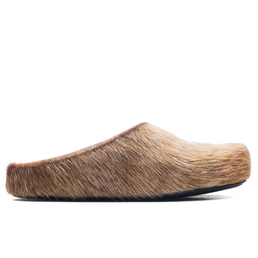MARNI long hair calfskin fussbett sabot