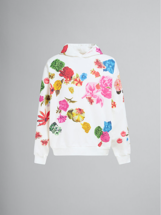 MARNI COLLAGE FLOWERS HOODIE