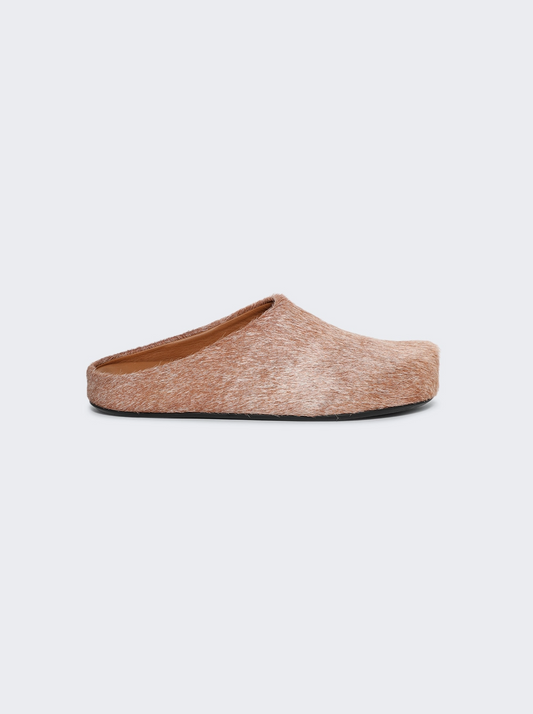 Long-hair Calfskin Fussbett Sabot