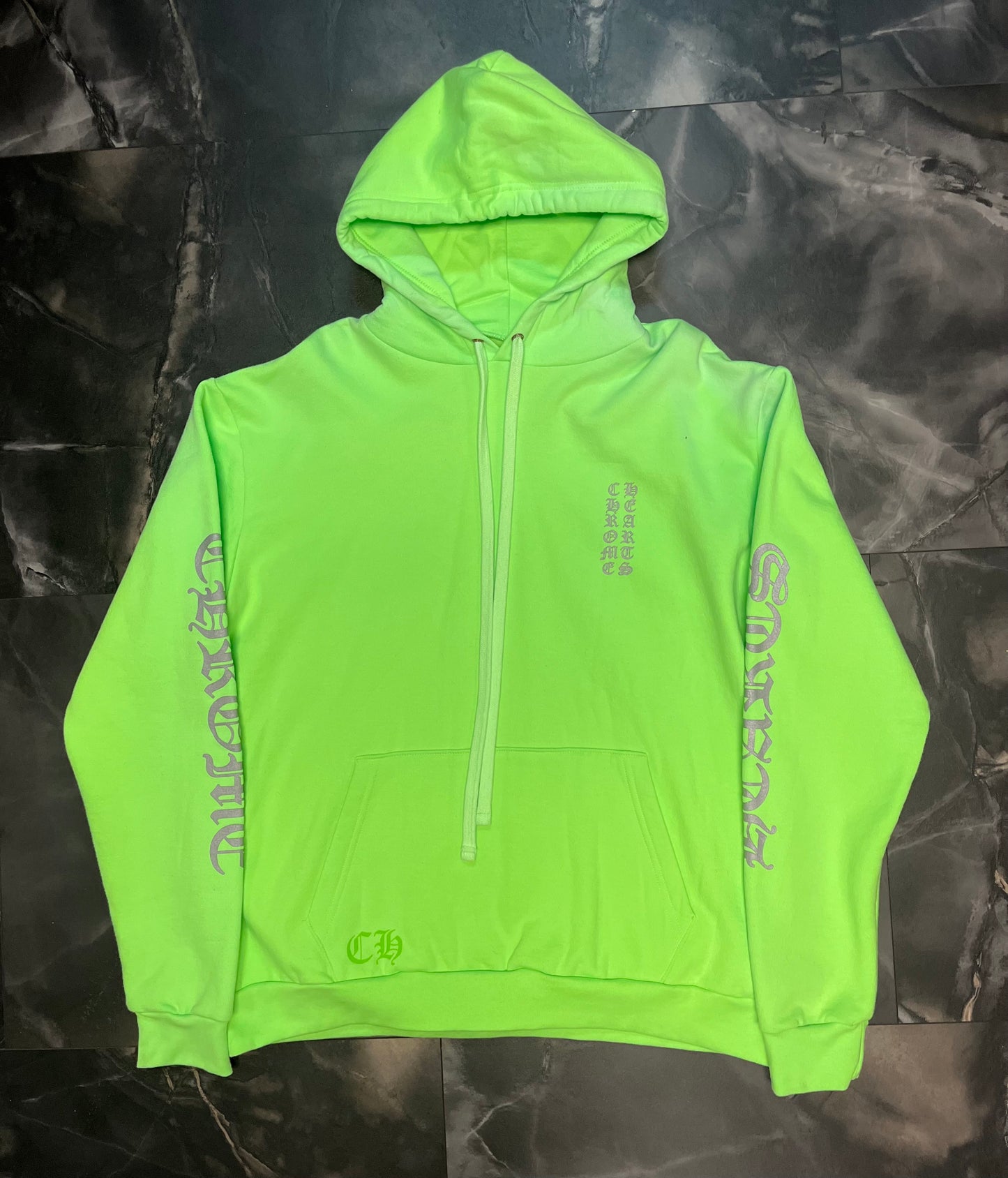 Chrome Hearts 1988 Lime Green Silver Glitter Holdie